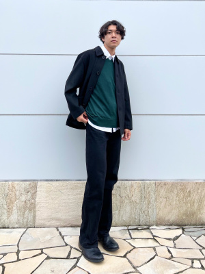 ユニクロ U　ウールブレンドシャツジャケット　ブラック　Mサイズ UNIQLO+J購入品レビュー】 着回し力抜群！ウールブレンド