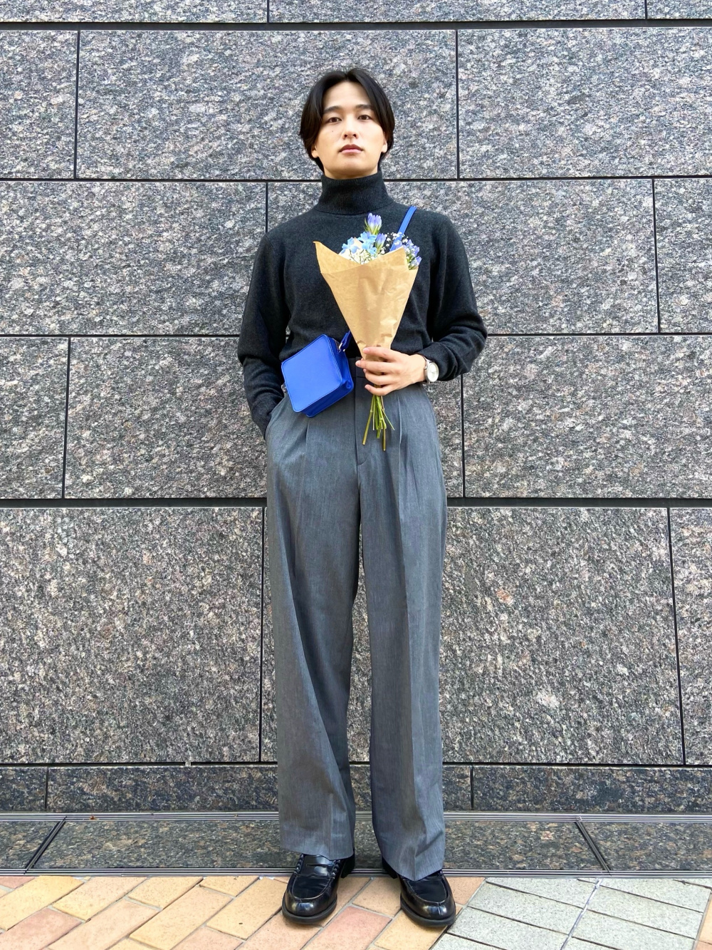 ヒートテックウォームパデッドベスト シングルブレストコート の着用コーディネート ユニクロ