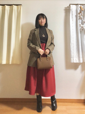 のあ ユニクロ公式 | リブハイネックT（長袖）