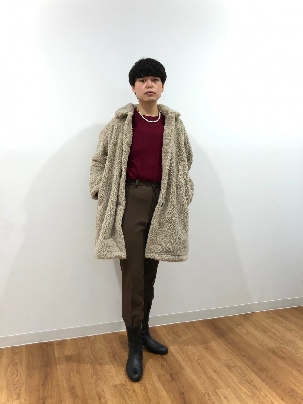 ユニクロ 防風 ステンカラーコート ダークグレー XXL 美品❗️ ユニクロ 防風アウター フリースステンカラーコート ダークグレー Lサイズ