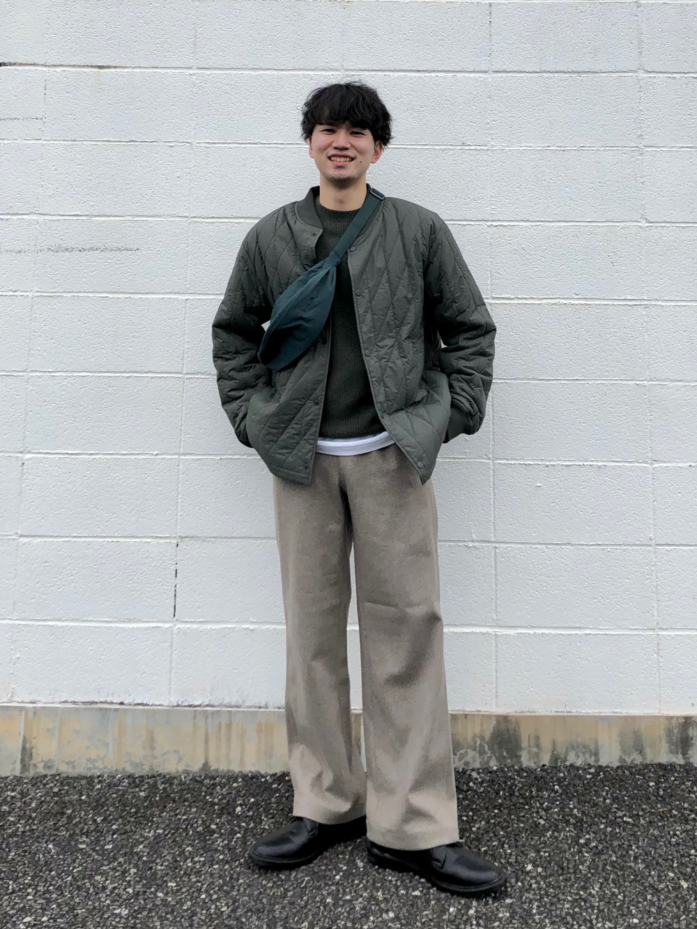 ブラッシュドジャージーシャツジャケット セットアップ可能