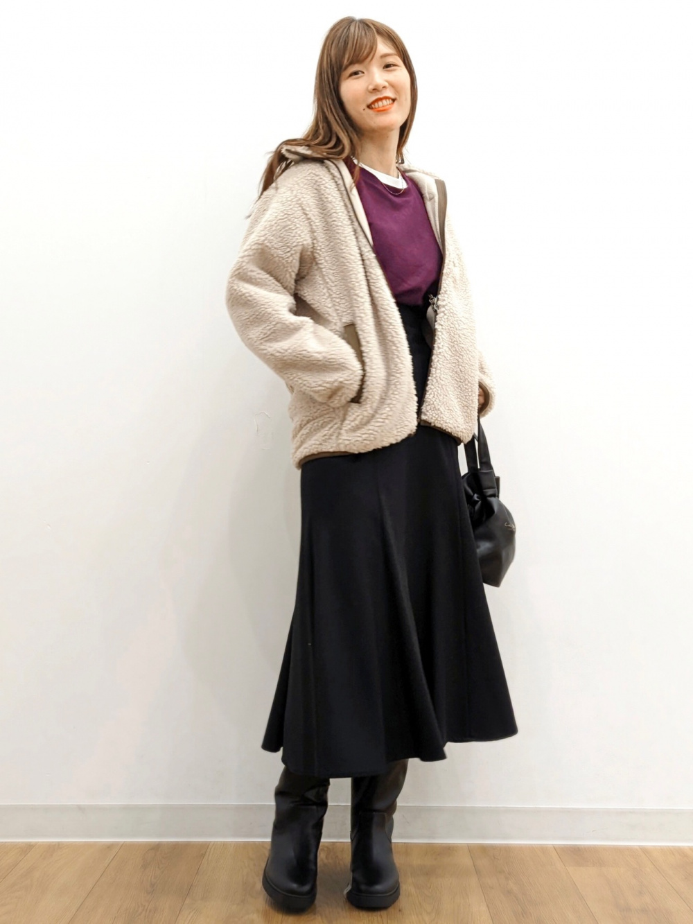 防風アウターフリースジャケット（長袖）、ソフトニットフリースクルー