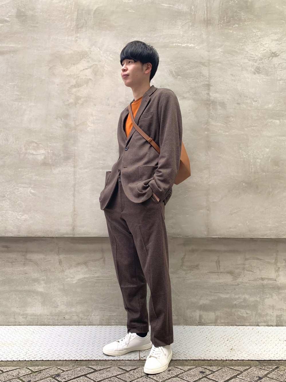 ヒートテックウォームパデッドベスト ヒートテックコットンワッフルクルーネックt 極暖 9分袖 の着用コーディネート ユニクロ