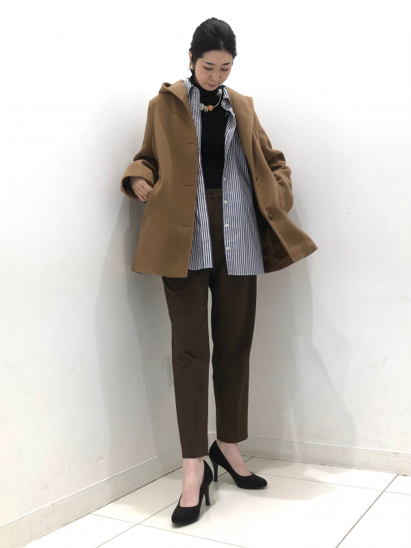 充実の品 フーデッドショートコート、フェアアイルクルーネックセーター ジャケット・アウター