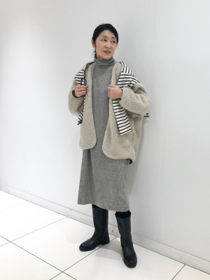 ソフトフリースワンピース見本 ユニクロ公式 | ソフトニットフリースワンピース（長袖）