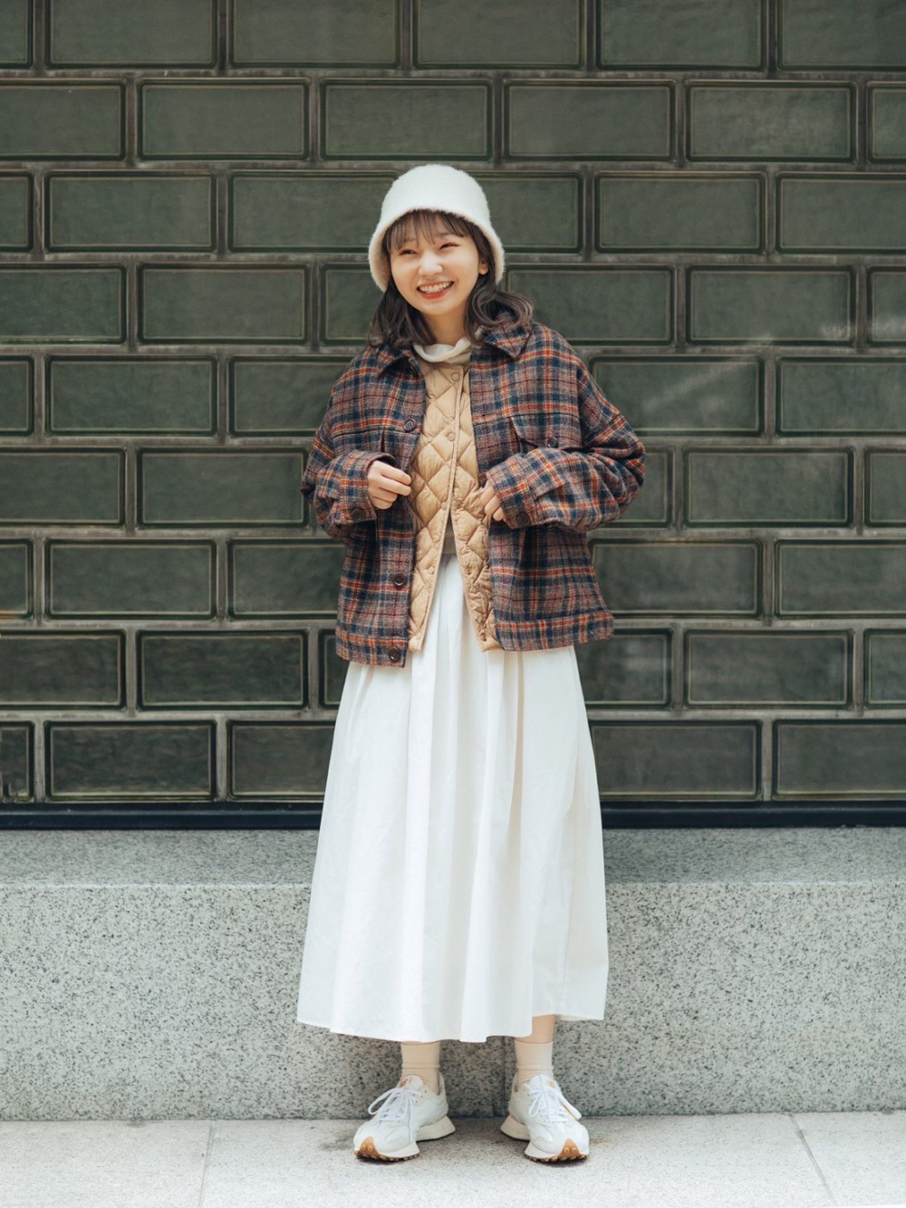 パフテックキルティングベスト/ウォームパデッド」の着用