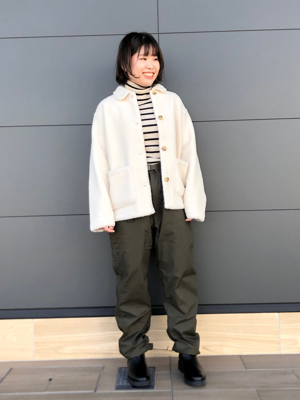 リンクコーデ 【新品】UNIQLO 防風アウターフリースショートコート リンクコーデ 【新品】UNIQLO 防風アウターフリースショート
