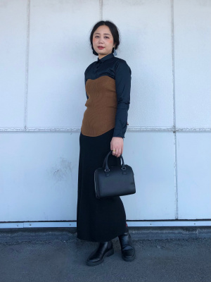 ブラウス シャツ スーピマコットンストレッチ クロップド ブラウス レディース UNIQLO（ユニクロ）の「WOMEN スーピマコットンストレッチシャツ
