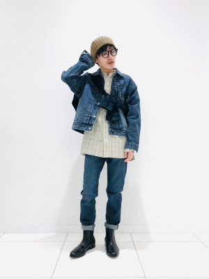 ユニクロ公式 | フランネルオーバーサイズスタンドカラーチェック