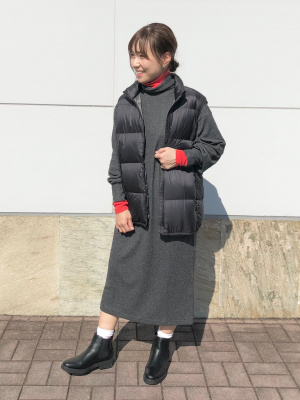 ユニクロ公式 | ソフトニットフリースワンピース（長袖）