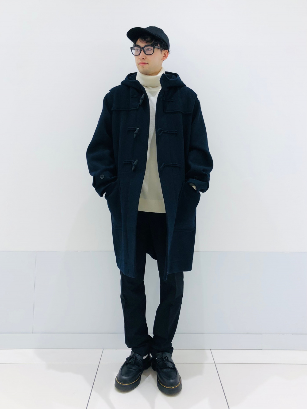 スウェットプルパーカ（長袖）、カシミヤブレンドオーバーサイズ