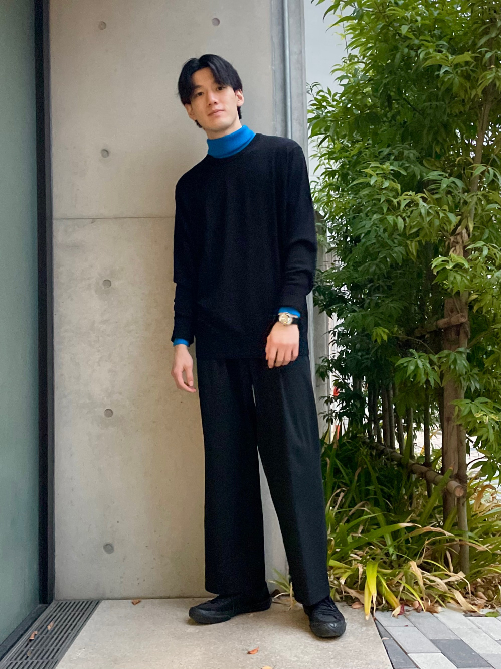 ダブルフェイスロングコート、エクストラファインメリノリブ