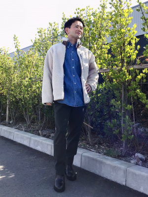 ユニクロ公式 | デニムシャツ（ボタンダウンカラー・長袖）