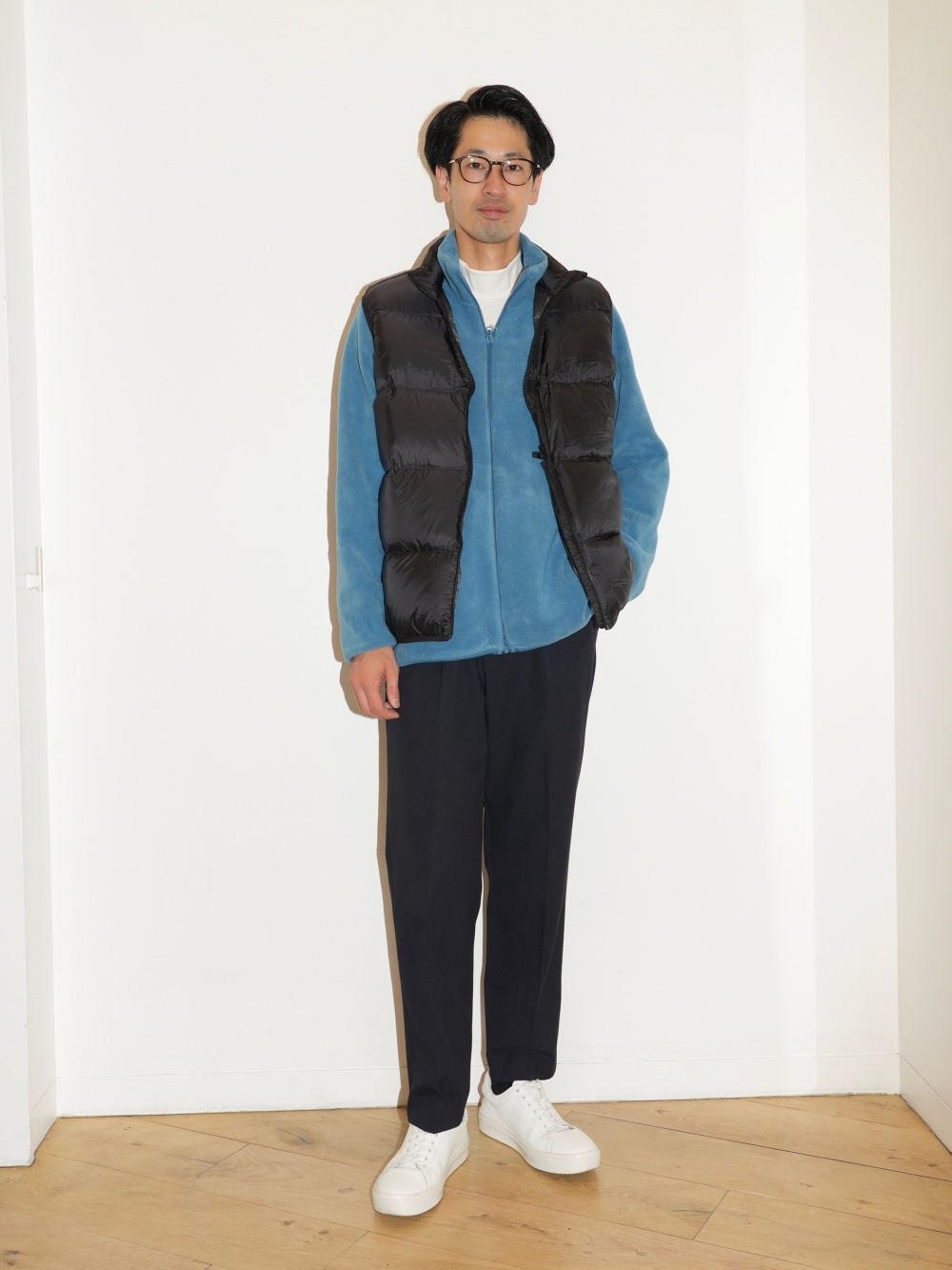 シングルブレストコート、ヒートテックコットンタートルネックT（長袖