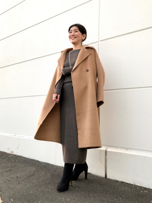 UNIQLOユニクロ3Dカシミヤリブスカートカシミア100%リブニットスカート スタイリストが着こなす【ユニクロ】カシミヤのセットアップ