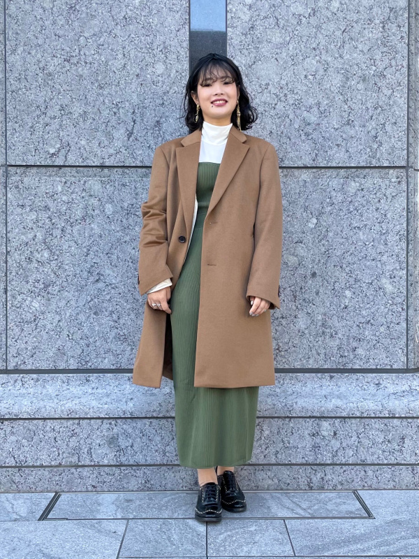 新品タグ付✨カシミヤ✨着丈101cm✨UNIQLO チェスターコート