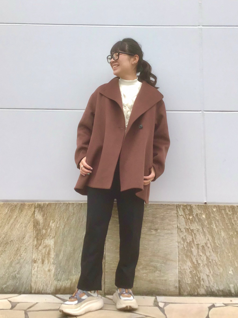 ダブルフェイスショートコート」の着用コーディネート| ユニクロ公式