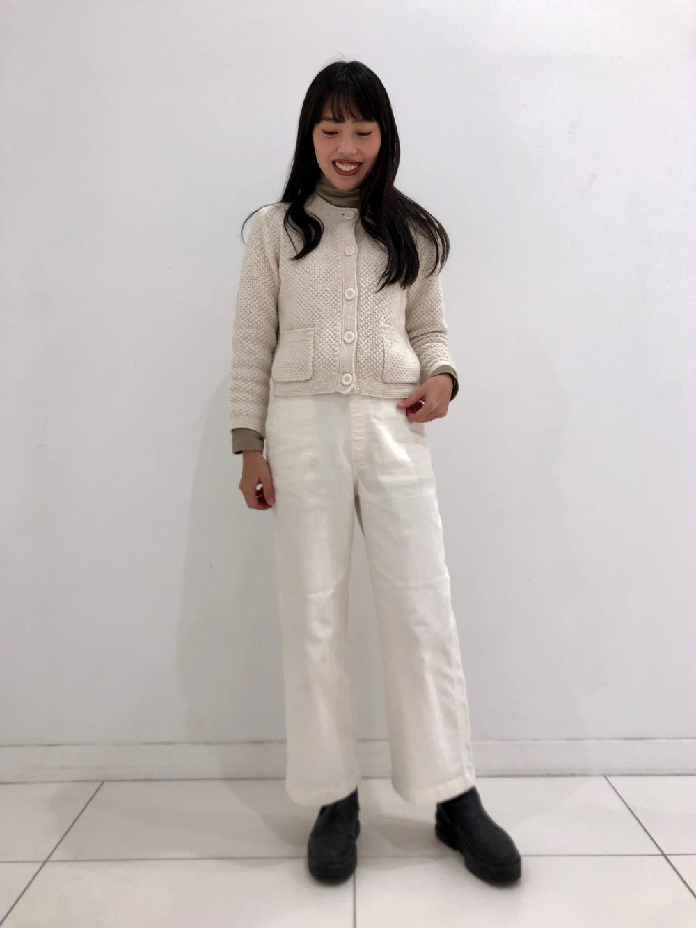 スムースストレッチコットンタートルネックT（長袖）、ニット