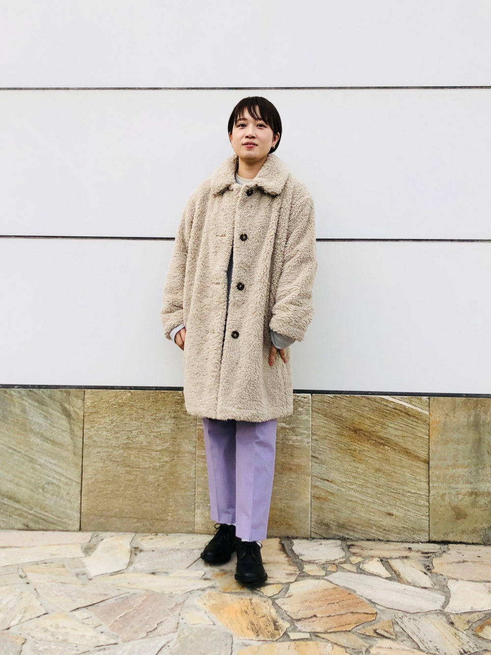 リンクコーデ 【新品】UNIQLO 防風アウターフリースショートコート ユニクロ公式 | 防風フリースジャケット