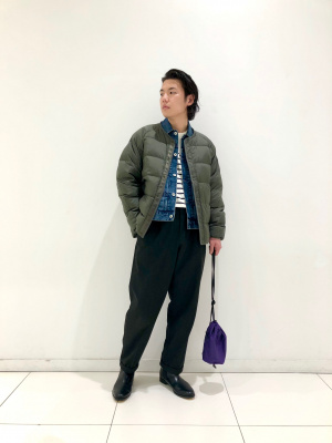 送料込 新品 7990円★UNIQLO リサイクル　ダウンジャケット ノーカラー ユニクロ公式 | リサイクル ダウンジャケット