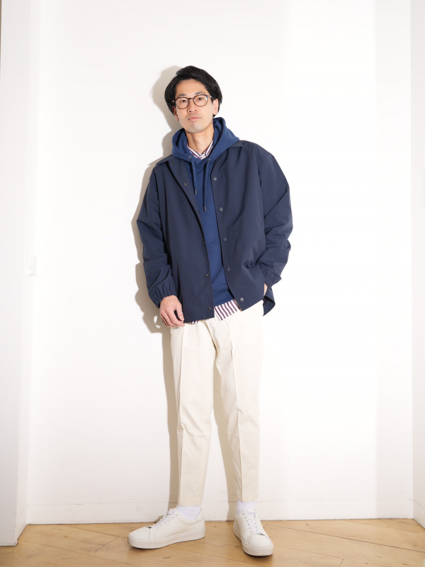 未使用✨UNIQLO 2WAYストレッチジャケット パンツ セットアップ ブルー 感動ジャケット2WAYストレッチ（シアサッカー・袖丈着丈標準
