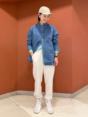 ✧︎*ページ ユニクロ公式 | デニムシャツ（ボタンダウンカラー・長袖）