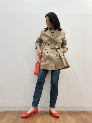 【UNIQLO】新品未使用❗ショートトレンチコート　XLサイズ ユニクロ公式 | ショートトレンチコート