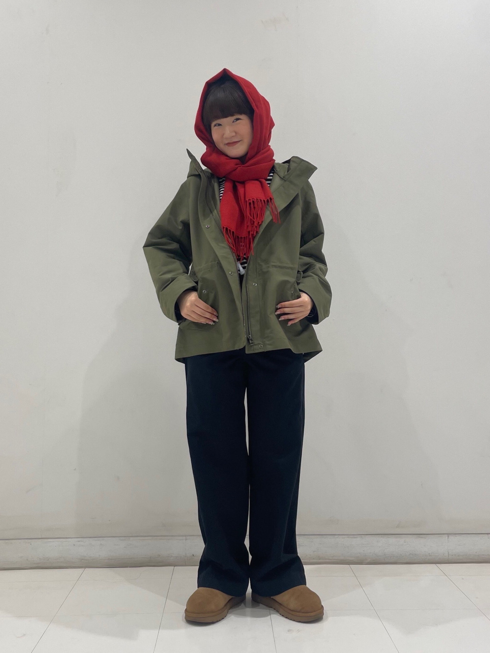 UNIQLO - 新品 ユニクロ コットンバギーパンツ オフ ホワイト