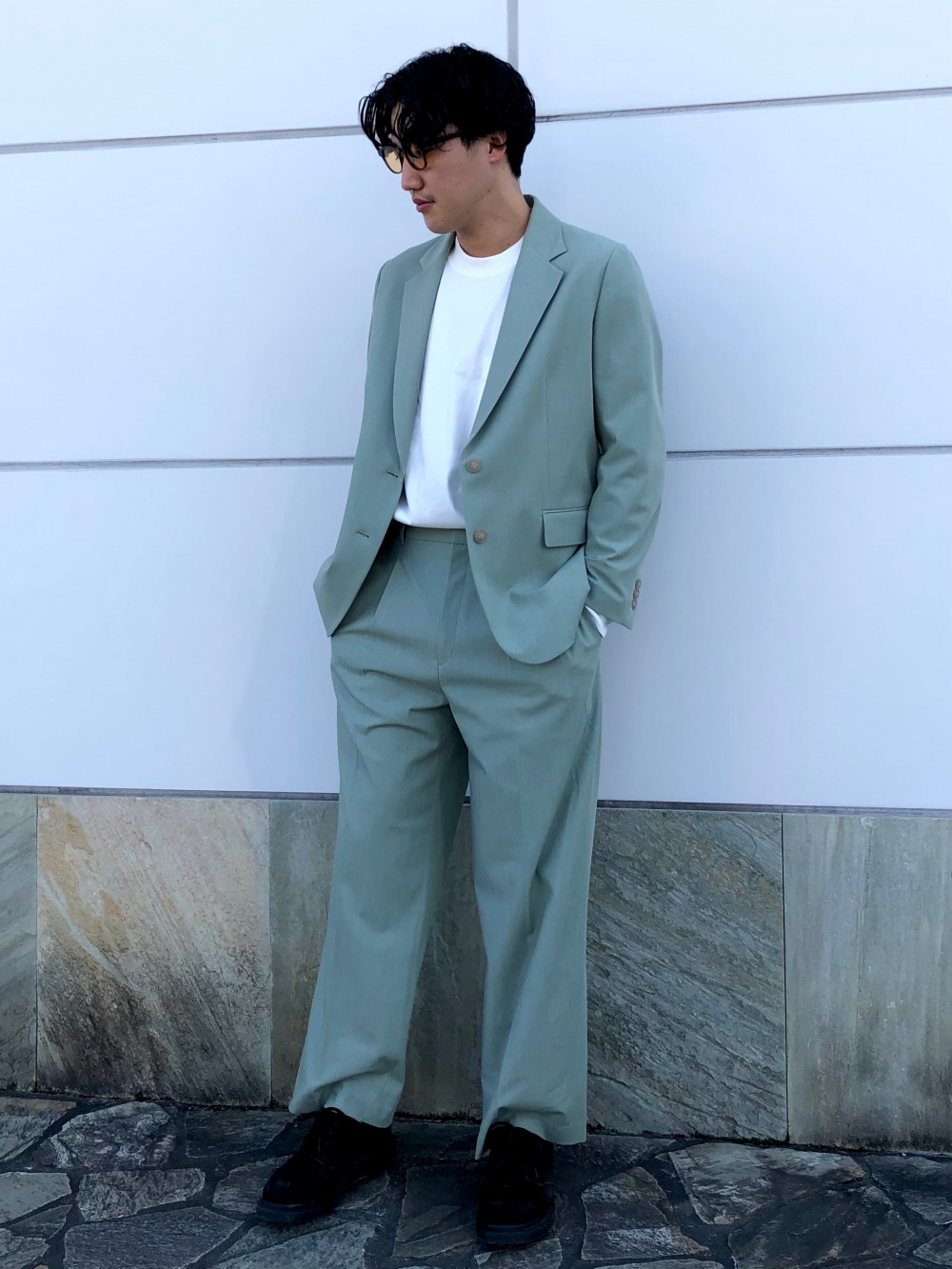 リラックステーラードジャケット、タックワイドパンツ（丈標準68