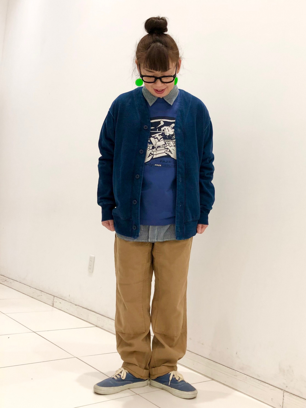 45rpm インディゴスウェット生地ジャケット　サイズ4 5回程度使用 45RPM インディゴブルー スウェット生地ジャケット 4 XL 45RPM