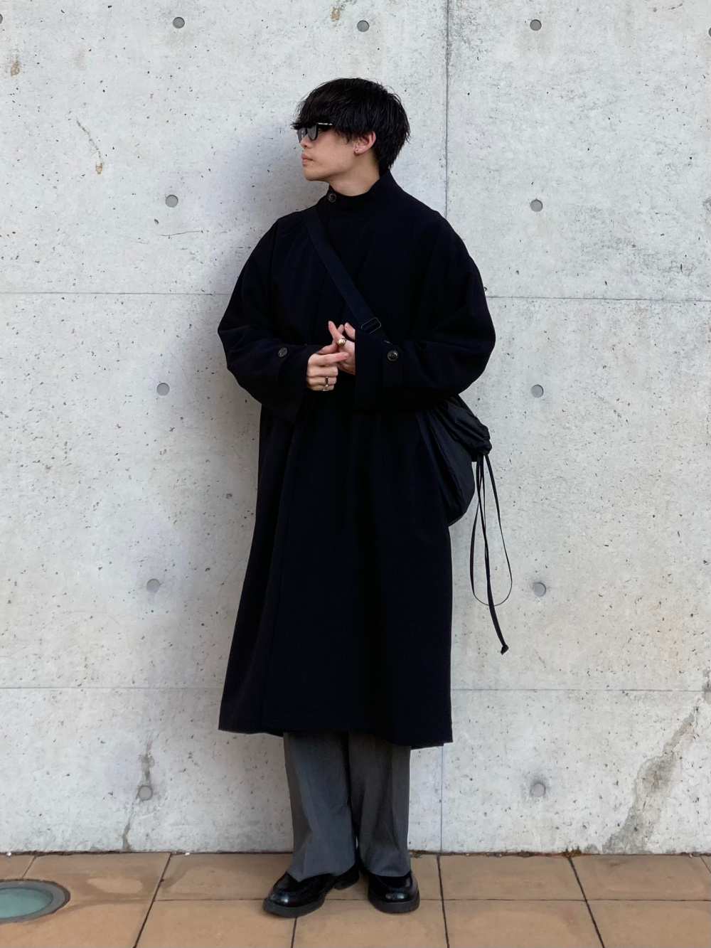 ユニクロ ダブルジャケト タックワイドパンツ セット BLACK XL 感動ダブルジャケットリラックスフィット、感動タックワイドパンツ」の