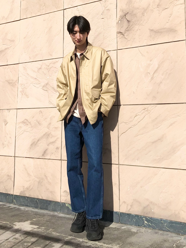 ユニクロマルニ オーバーサイズユーティリティジャケット XS BEIGE