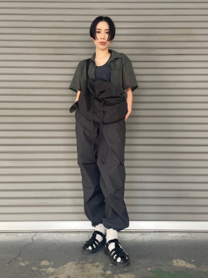 日本未発売 ユニクロU ワイドフィットパラシュートパンツ GRAY S