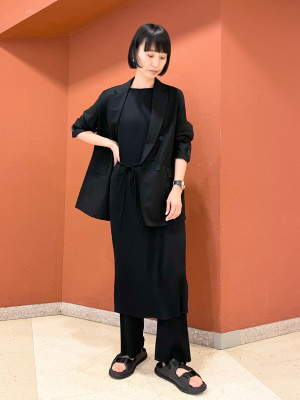 リネンブレンドジャケット 09 BLACK WOMEN XL ユニクロ公式 | リネンブレンドジャケット