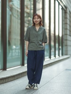 Linen Cotton Wide Gather Pants (Ines de la Fressange) | UNIQLO US