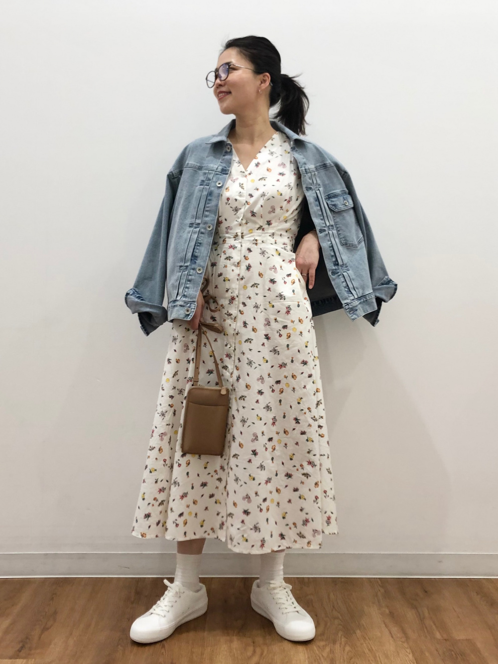 最終値下げ】marimekko フラワーパターン デニムジャケット