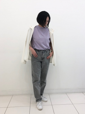 ユニクロ公式 | ワイドフィットジーンズ（丈長め84cm）