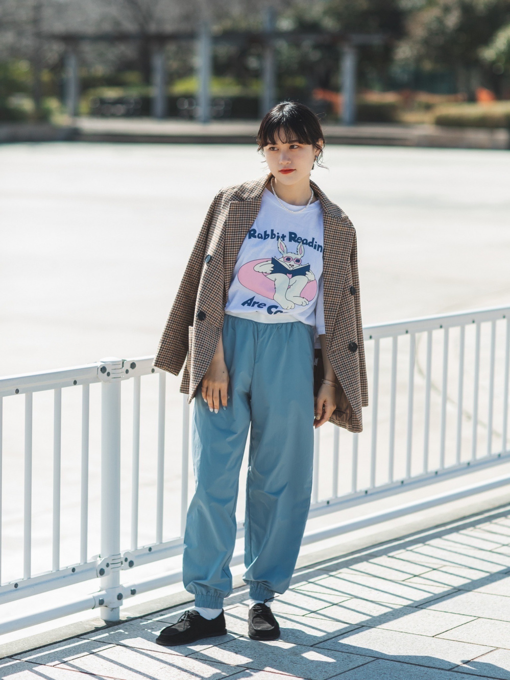 リブブルゾン、ジョガーパンツ」の着用コーディネート| ユニクロ