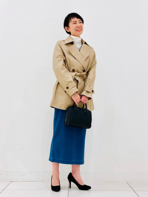 ZARA トレンチスタイルのショートジャケット 3046/242 (ZARA