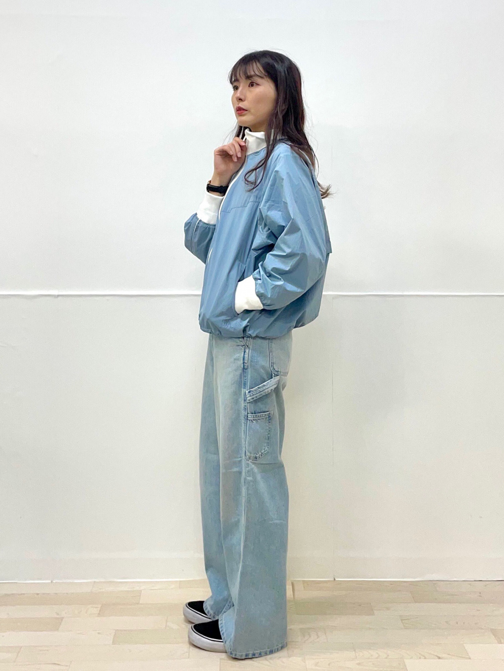 リブブルゾン、ジョガーパンツ」の着用コーディネート| ユニクロ