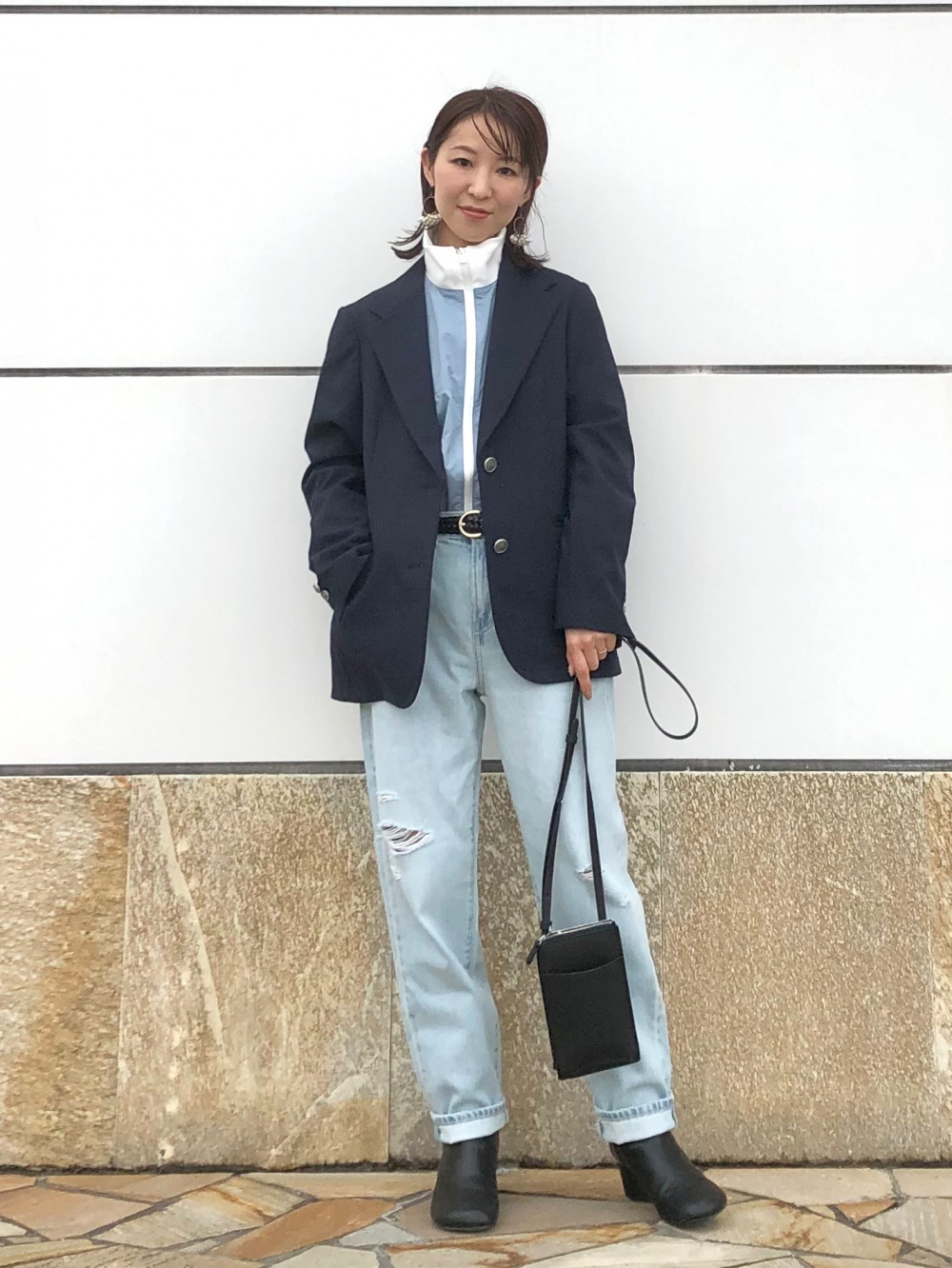 リブブルゾン、ジョガーパンツ」の着用コーディネート| ユニクロ