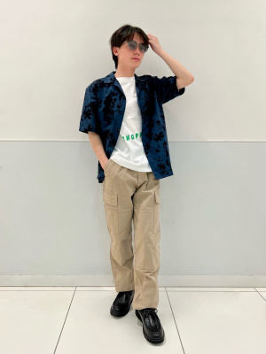 90s OLD UNIQLO カーゴパンツ ナイロン メッシュ tech 紺タグ 90s00s 紺タグ オールドユニクロ UNIQLO メッシュ Tシャツ 紺 L