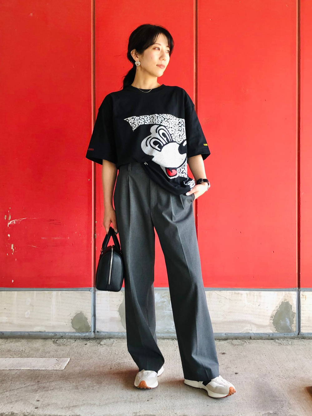 お値下げ‼︎6 ROKU ミッキーTシャツ Lサイズ ミッキーマウス x キース