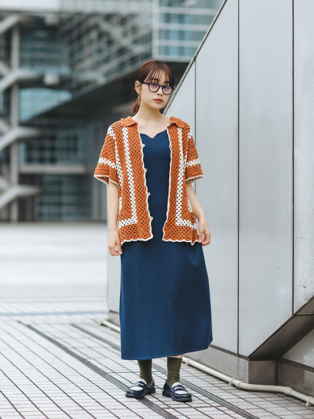 マメクロゴウチ ニット ワンピース Mame Kurogouchi マメクロゴウチ Geometric Pattern Knitted