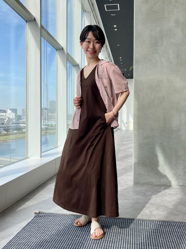 新品 UNIQLO マーセライズコットンAラインワンピース きつく XXL ホワイト