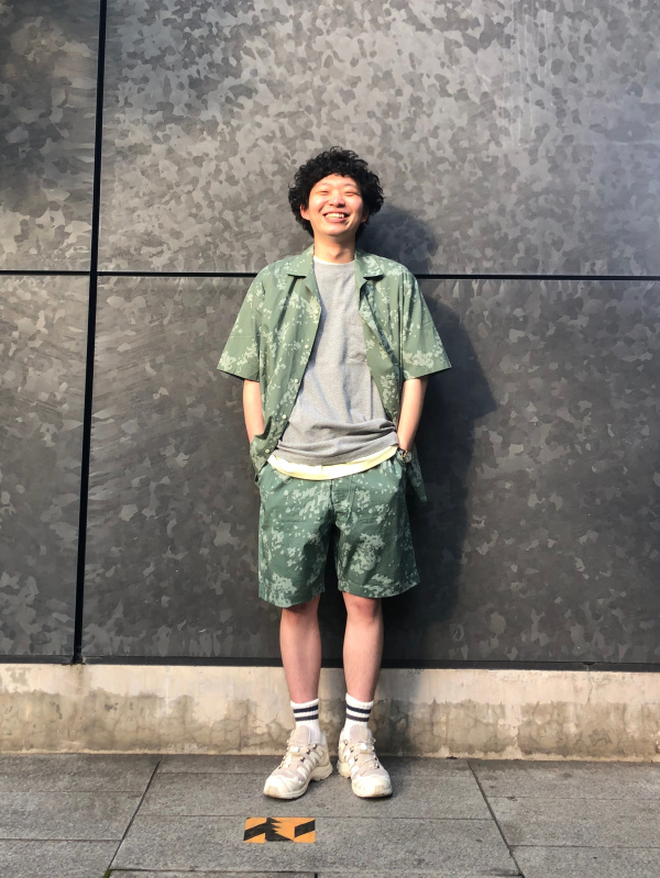 感動ジャケット セットアップ可能、オーバーサイズポケツキTシャツ/5分
