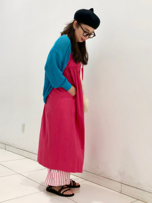 ユニクロ公式 | リネンブレンドギャザーキャミソールワンピース