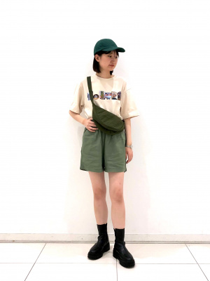ユニクロ公式 | GIRLS リネンブレンドイージーショートパンツ