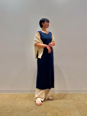 新品 mame マメ ニット ワンピース ネイビー size2 新品 mame マメ ニット ワンピース ネイビー size2（Mame