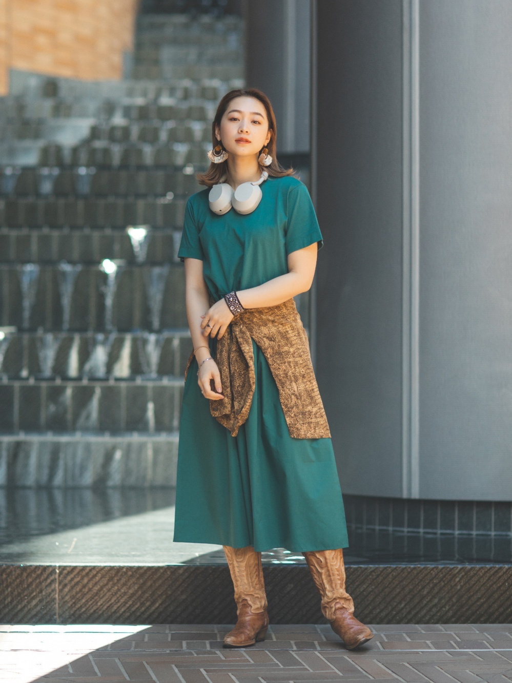 コンビネーションフレアワンピース（半袖・標準丈・110.5～121.5cm